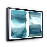 Ocean Blue Aquatic Abstract Impression I Canvas Wall Art Print
