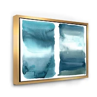 Ocean Blue Aquatic Abstract Impression I Canvas Wall Art Print