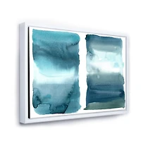 Ocean Blue Aquatic Abstract Impression I Canvas Wall Art Print