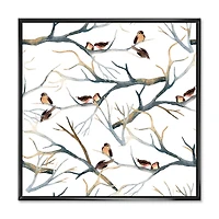 Little Birds on The Tree Branches I  Wall Art