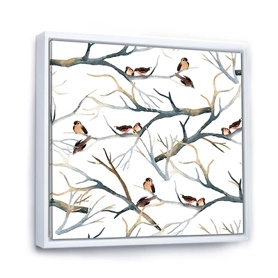 Little Birds on The Tree Branches I Wall Art