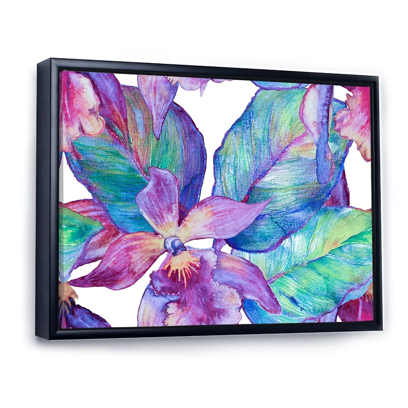 Orchid Seamless Pattern Canvas Wall Art Print