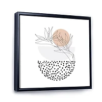 Abstract One Line Art Tropical Flower Canvas Wall Print