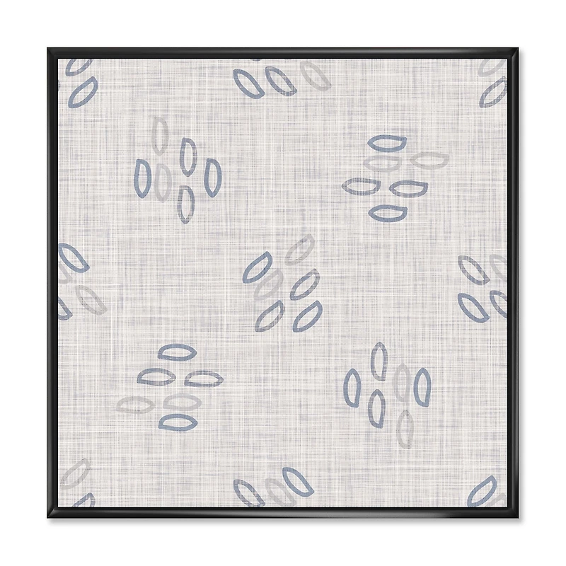 Watercolor Farmhouse Flower Motif Background XI Canvas Wall Art Print
