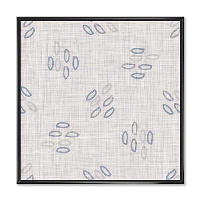 Watercolor Farmhouse Flower Motif Background XI Canvas Wall Art Print