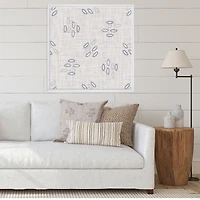 Watercolor Farmhouse Flower Motif Background XI Canvas Wall Art Print