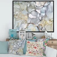 Grey Tender and Dreamy Wallpaper VII  Canvas Wall Art Print