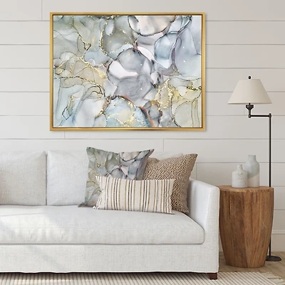 Grey Tender and Dreamy Wallpaper VII Canvas Wall Art Print