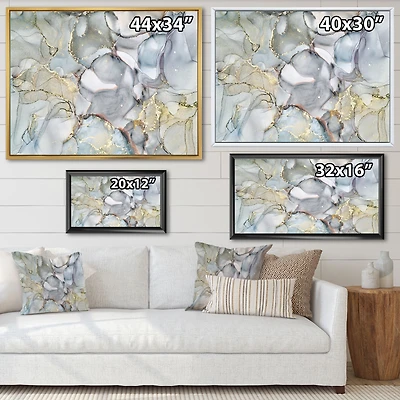 Grey Tender and Dreamy Wallpaper VII Canvas Wall Art Print