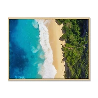 Sea and Beach Turquoise Water Canvas Wall Art Print