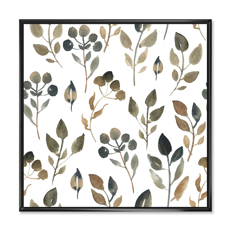 Illustration of Brown Simple Leaves