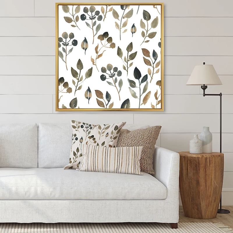 Illustration of Brown Simple Leaves