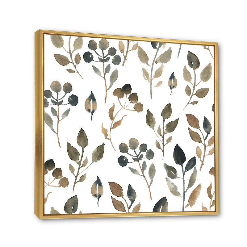 Illustration of Brown Simple Leaves
