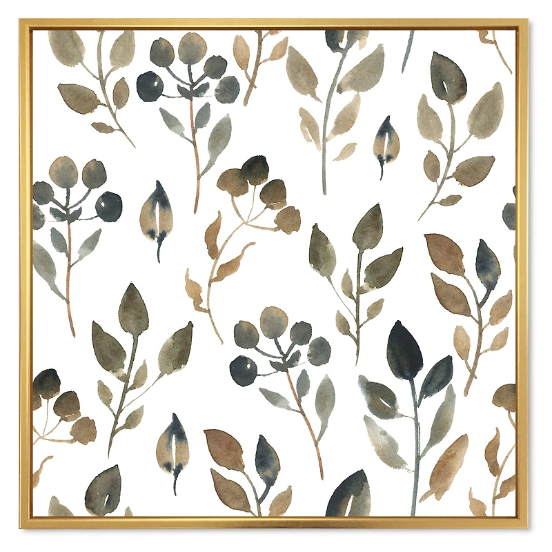 Illustration of Brown Simple Leaves