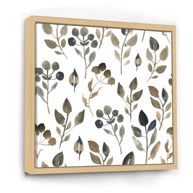 Illustration of Brown Simple Leaves