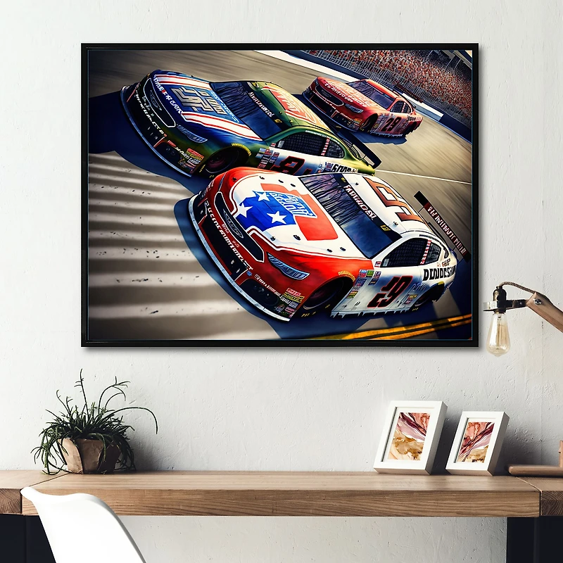 American Race Car Framed Wall Art