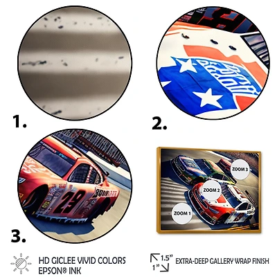American Race Car Framed Wall Art