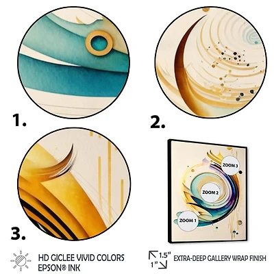 Colorful Watercolor Spiral Wall Art