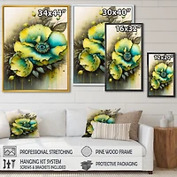Vibrant Yellow Floral Design Wall Art
