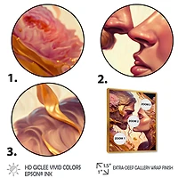 Gold And Pink Couple Art Wall