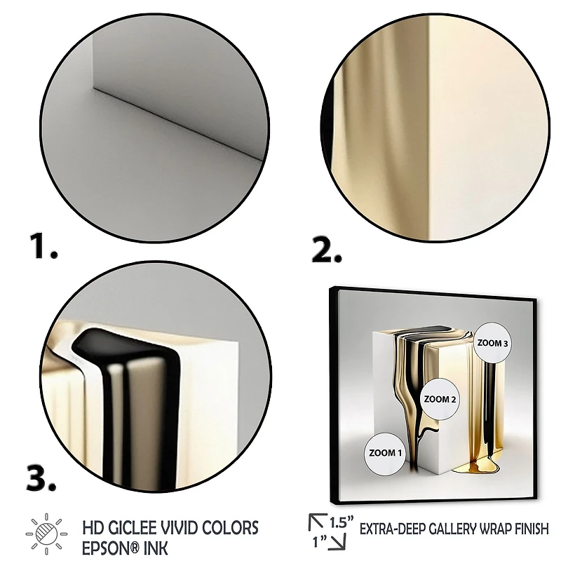 Black And Gold Cubic Expression I Wall Art