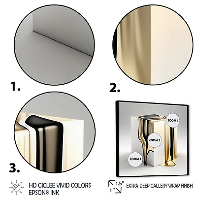 Black And Gold Cubic Expression I Wall Art