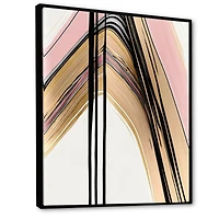 Minimalism Pink And Gold Cubic Fusion V Wall Art