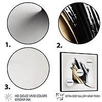 Black And Gold Cubic Expression VI Wall Art
