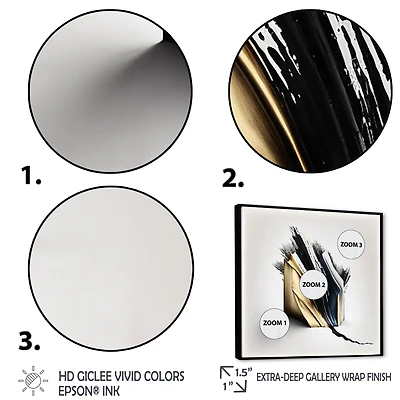 Black And Gold Cubic Expression VI Wall Art