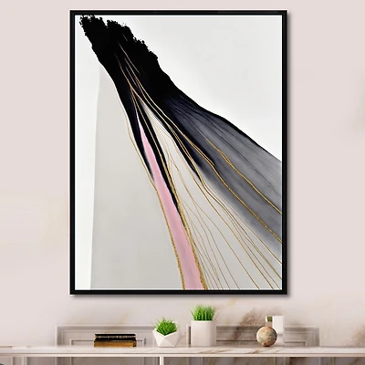 Minimalism Pink And Gold Cubic Fusion VI Wall Art