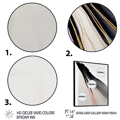 Minimalism Pink And Gold Cubic Fusion VI Wall Art