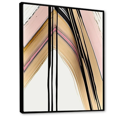 Minimalism Pink And Gold Cubic Fusion IX Wall Art