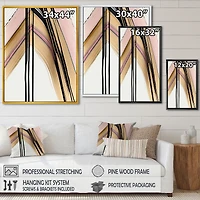 Minimalism Pink And Gold Cubic Fusion IX Wall Art