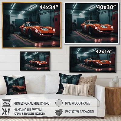 Orange Exotic Car Photography Wall Art