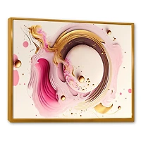 Pink Watercolor Circular Abstract Wall Art