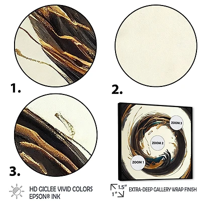 Gold Glamour Circle 1 Wall Art