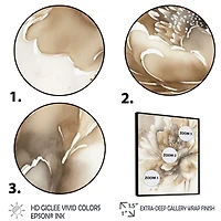 Single Beige Flower IV Wall Art