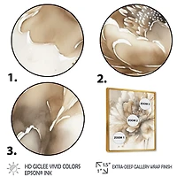 Single Beige Flower IV Wall Art