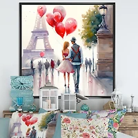 Couples Love Paris Wall Art