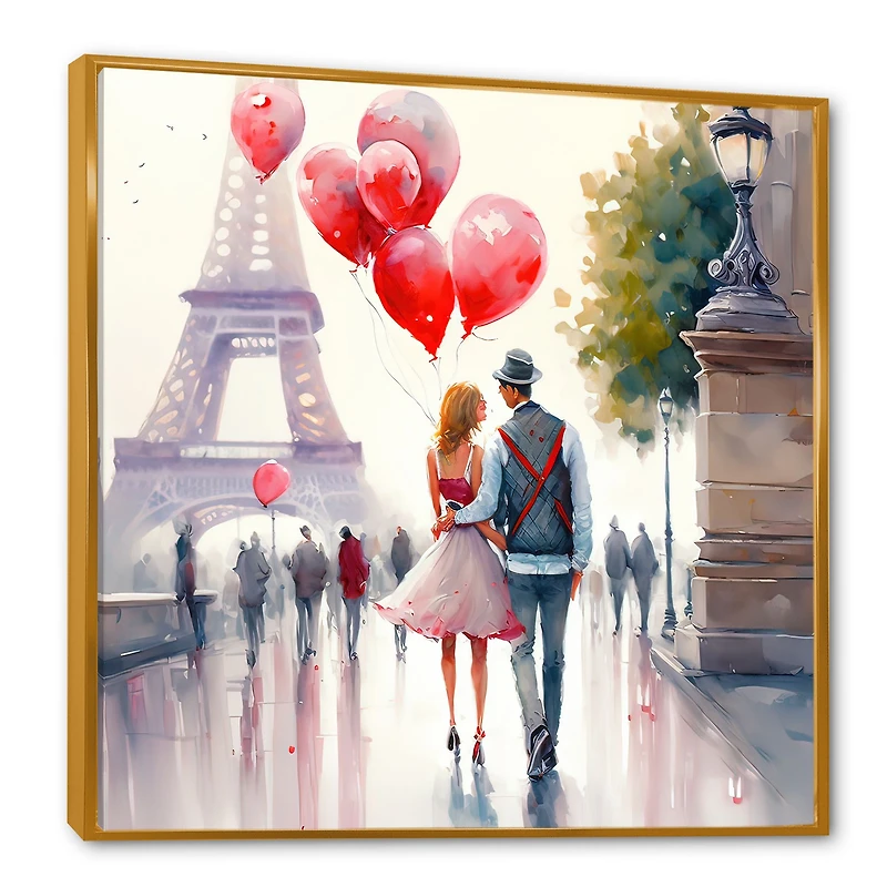 Couples Love Paris Wall Art