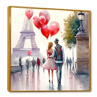 Couples Love Paris Wall Art