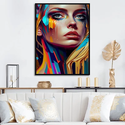 Vibrant Creative Woman Portrait VI Wall Art
