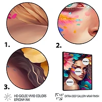 Floral Woman Portrait Wall Art