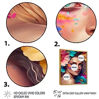 Floral Woman Portrait Wall Art