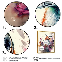 Cute Fox Floral Art Wall