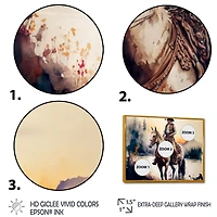 Western Cowboy Riding A Horse Wall Art