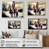 Western Cowboy Riding A Horse Wall Art
