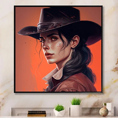 Western Cow Girl Wall Art