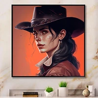 Western Cow Girl Wall Art