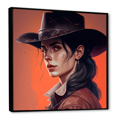 Western Cow Girl Wall Art